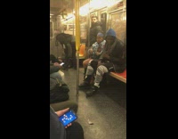 Man argues on subway train and says no to medical assistance
