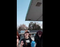 Collab ComSlams - Group of friends shows funny store name