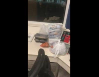 Camp sentries received lots of food thanksgiving