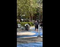 Collab IITW - Woman in crop top and black skirt poses in the middle of the walkway