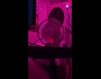 LED lights make fan speed change illusion