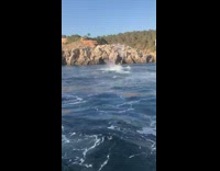 Guy backflip red jet ski scorpion fail 