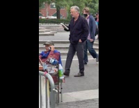 Alec Baldwin walking around New York