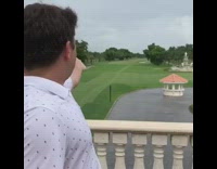 Guy impersonates Donald Trump and shows off golf course and family crest