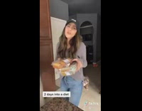 Two days into a diet girl salad 