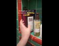 Collab BitchIG2 - Girl in shower transforms into guy