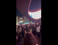 Crowd cheers sing Feliz Navidad after concert part 2