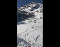 Guy skiing backflip fail green bottom