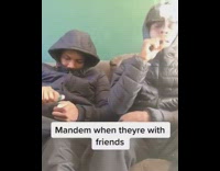 Mandem when theyre with friends vs alone 