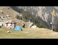 Two women tiktok dance top of mountain