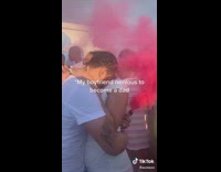 Nervous boyfriend becomes a dad 