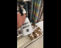 Man ring bell for beer grocery shelf