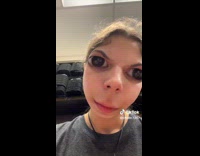 Collab BitchIG2 - Woman using weird face filter 