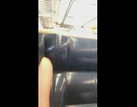 White hat guy stands sings loudly train 