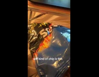 Large Doritos chip found inside the bag