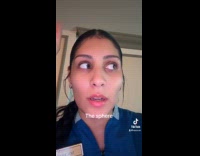 Woman confused with sphere optical illusion 