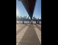 Group rides jet ski revving on river