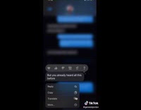 Woman shows text from best friend