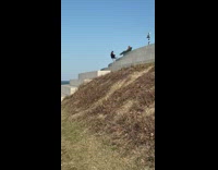 Guy brings recliner to viewpoint  