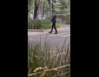 Collab IITW - Man leather vest spins at pedestrian lane