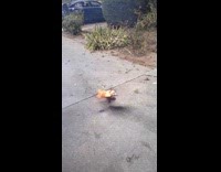 Guy carry Lithium battery from drone explodes