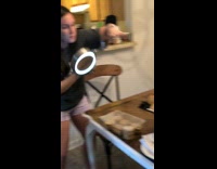 Black shirt girl foodie charcuterie mirror light 