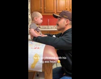 Collab Clips MPUGC - Dad teasing baby says it has big head