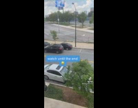 Black SUV struggling to park car in spot 