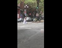 Woman gray dress ballerina dance photo shoot 
