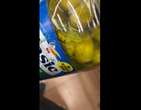 Woman found dead frog inside pickles jar