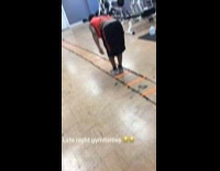 Man slips jumping on agility ladder