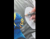 Collab BitchIG2 - Time lapse pencil drawing of superbowl number 99 nfl guy