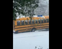 Collab BitchMP - Yellow school bus stuck in snow