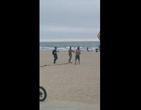 Two men shirtless photo shoot beach sands Part 1