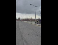 Guy driving a ATV Banshee Hamster wheel does a front flip