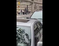 Guy thinks he is on movie set laundromat 