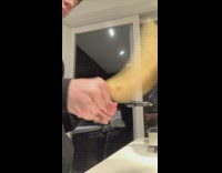 Large banana peeled with  two bananas inside