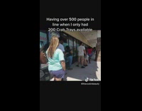 Woman gets 500 customer in line for food