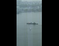 Large inflatable borat guy on boat pt. 2 
