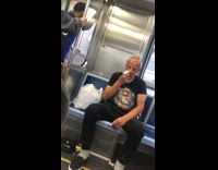 Guy uses same tissue to pick nose and wipe face 