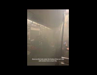 Filmer stuck in train filled with smoke