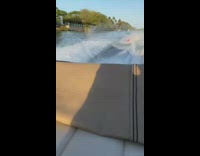 Lady Being Pulled by Boat Falls into Water