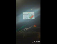 Broken Electronic Billboard changes product while filmer reads it