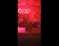 Girl dance tiktok song pop lights bar 