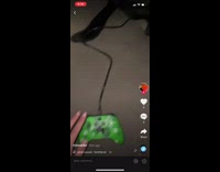 Dog spins in circles video game controller 