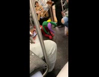 Collab Subway Creatures - Lady jester hat chains misses subway stop