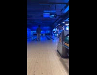 80 year old grandma scored a strike