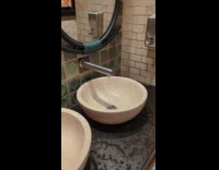 Automatic faucet sink turns on and off