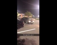 guy in white pants flipping through street