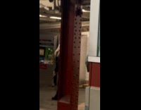 Man wear magazines mask and garbage bag